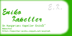 eniko kapeller business card